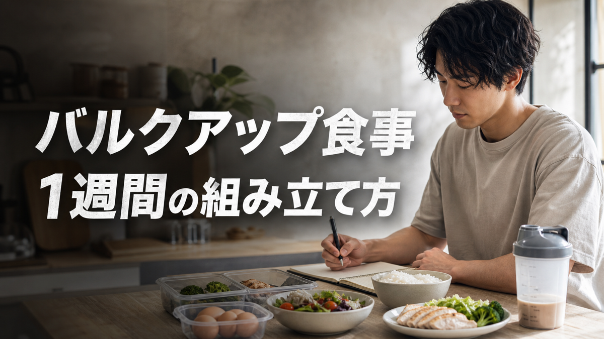 バルクアップの食事メニュー1週間