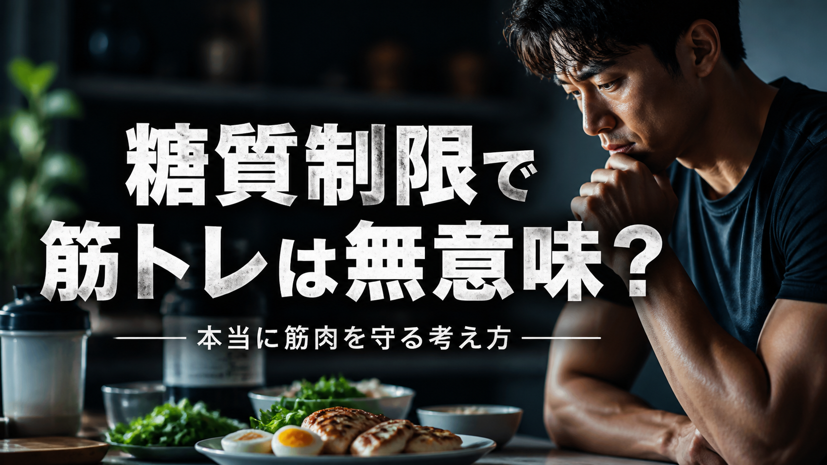 糖質制限中でも筋トレで筋肉は守れることを解説するイメージ
